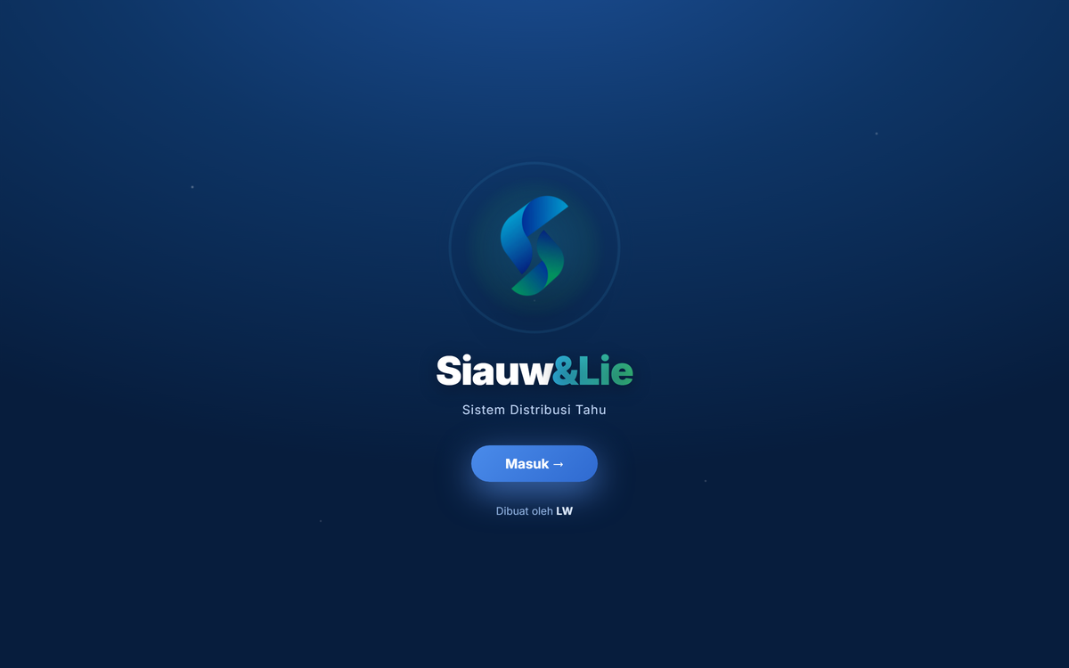 Front screen of the Siauw&Lie web app